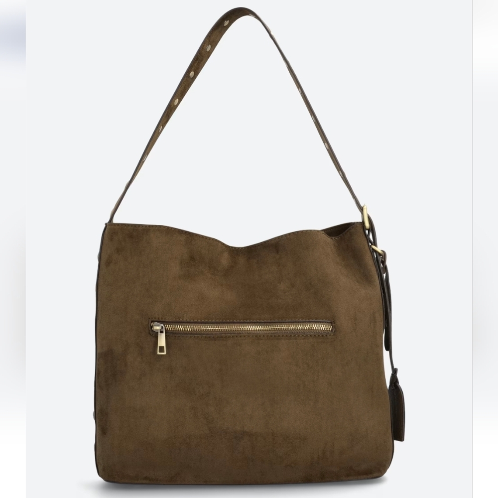 Malibu Sky Olive Studded Shoulder Bag - Picture 2 of 6